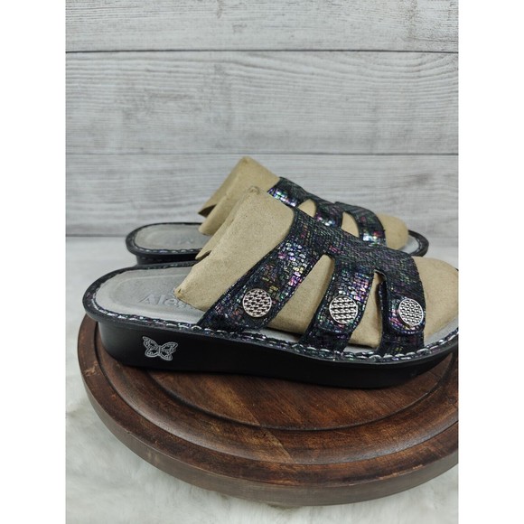 Alegria Venice Glimmer Glam Comfort Multi-Color Sandals Slides Size EU 39 - Picture 3 of 10